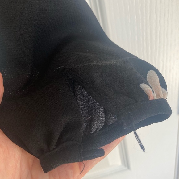 Long belted cardigan with flowers - Picture 4 of 4